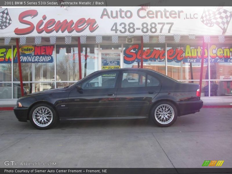 Anthracite Metallic / Black 2001 BMW 5 Series 530i Sedan