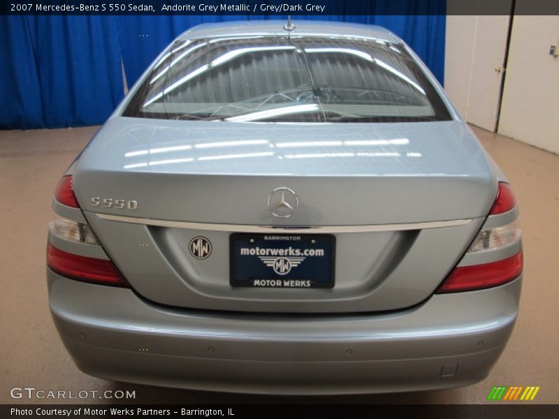 Andorite Grey Metallic / Grey/Dark Grey 2007 Mercedes-Benz S 550 Sedan