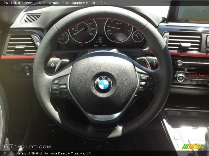 Black Sapphire Metallic / Black 2014 BMW 4 Series 428i Convertible