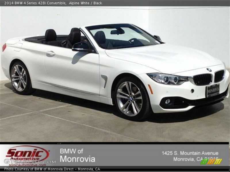 Alpine White / Black 2014 BMW 4 Series 428i Convertible