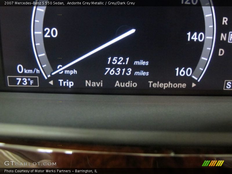 Andorite Grey Metallic / Grey/Dark Grey 2007 Mercedes-Benz S 550 Sedan