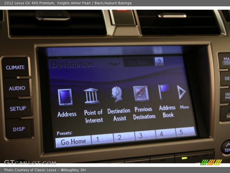 Knights Armor Pearl / Black/Auburn Bubinga 2012 Lexus GX 460 Premium