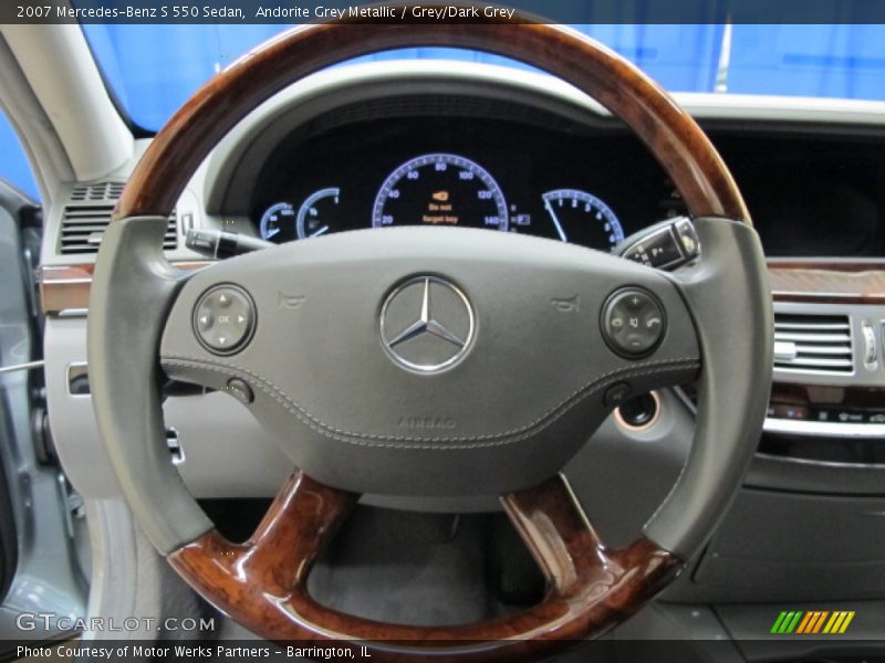 Andorite Grey Metallic / Grey/Dark Grey 2007 Mercedes-Benz S 550 Sedan