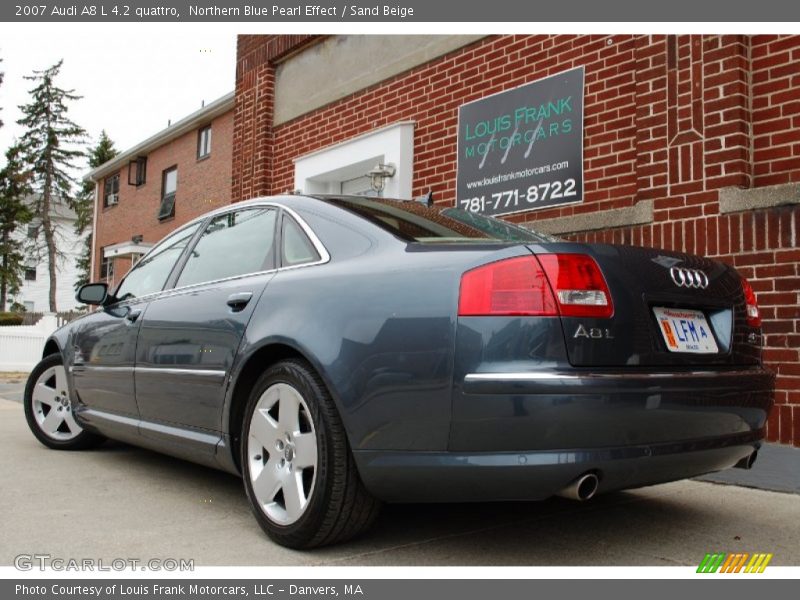 Northern Blue Pearl Effect / Sand Beige 2007 Audi A8 L 4.2 quattro