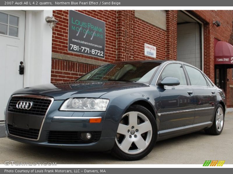 Northern Blue Pearl Effect / Sand Beige 2007 Audi A8 L 4.2 quattro