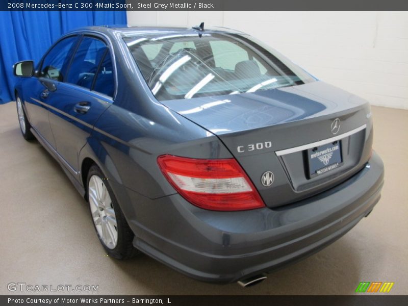 Steel Grey Metallic / Black 2008 Mercedes-Benz C 300 4Matic Sport