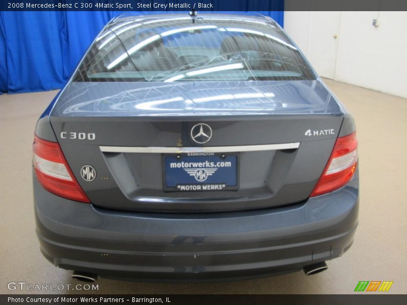 Steel Grey Metallic / Black 2008 Mercedes-Benz C 300 4Matic Sport