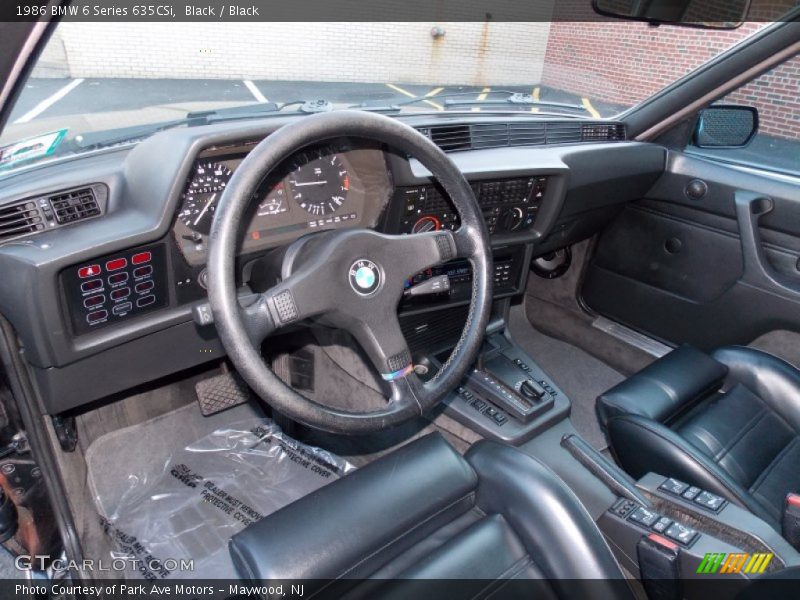 Black Interior - 1986 6 Series 635CSi 