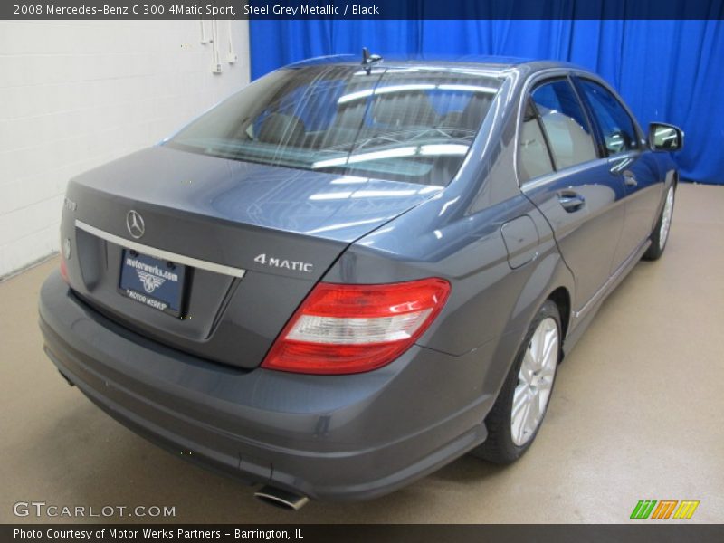 Steel Grey Metallic / Black 2008 Mercedes-Benz C 300 4Matic Sport