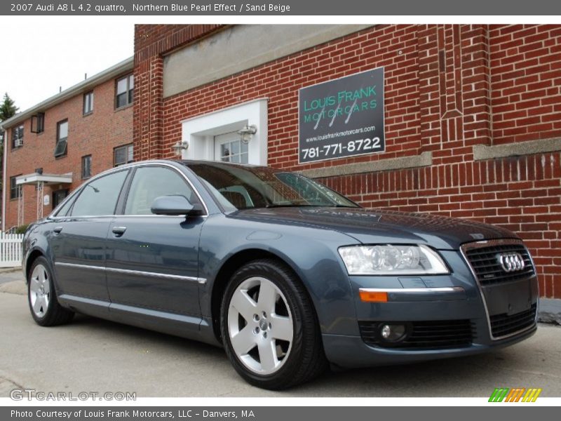 Northern Blue Pearl Effect / Sand Beige 2007 Audi A8 L 4.2 quattro