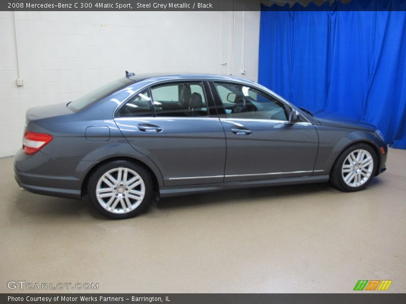 Steel Grey Metallic / Black 2008 Mercedes-Benz C 300 4Matic Sport
