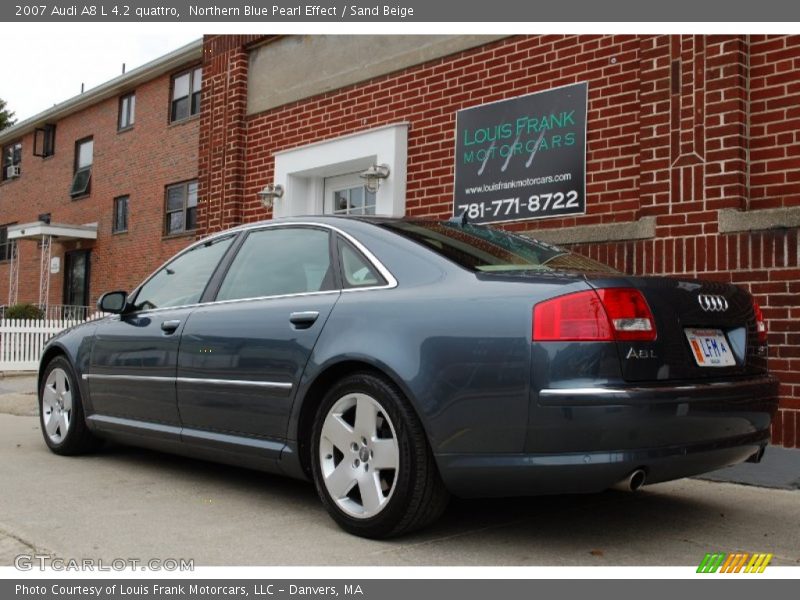 Northern Blue Pearl Effect / Sand Beige 2007 Audi A8 L 4.2 quattro