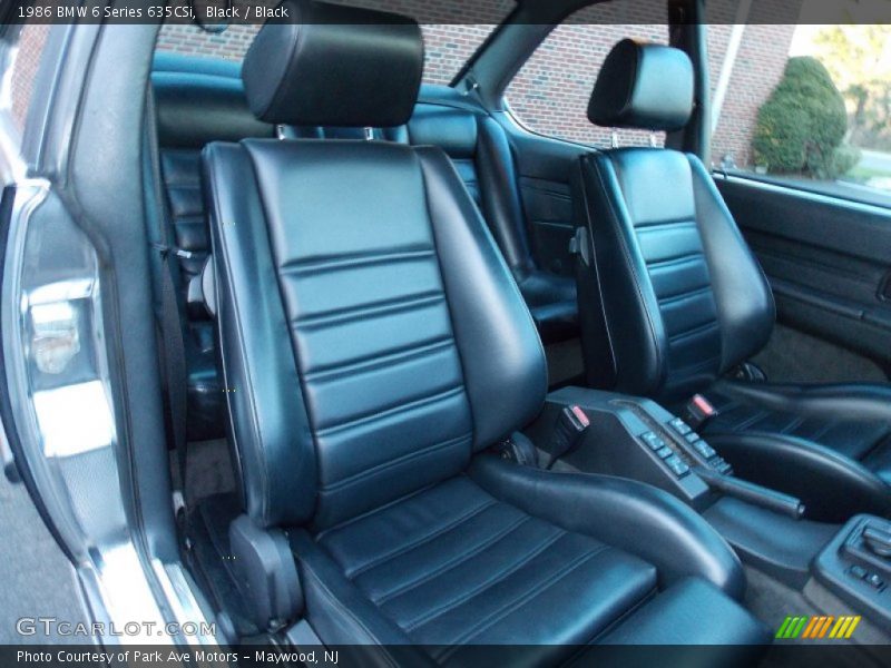 Front Seat of 1986 6 Series 635CSi