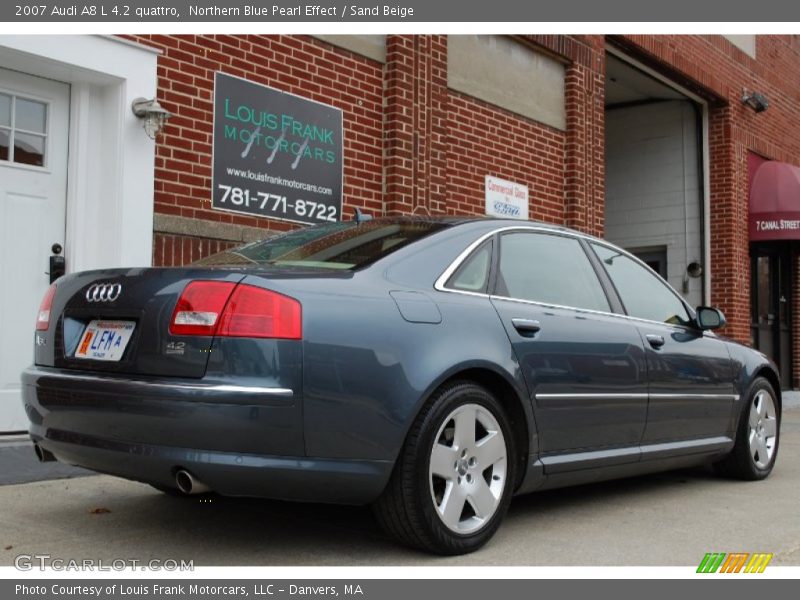 Northern Blue Pearl Effect / Sand Beige 2007 Audi A8 L 4.2 quattro