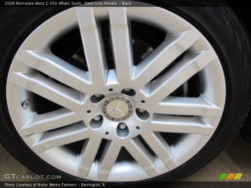 Steel Grey Metallic / Black 2008 Mercedes-Benz C 300 4Matic Sport