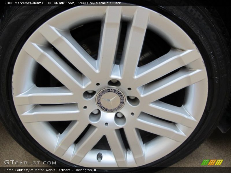 Steel Grey Metallic / Black 2008 Mercedes-Benz C 300 4Matic Sport