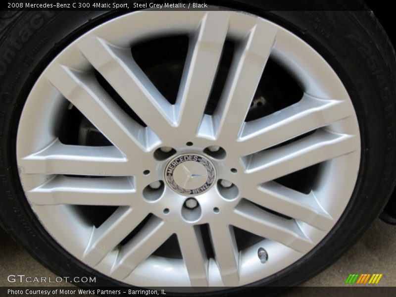 Steel Grey Metallic / Black 2008 Mercedes-Benz C 300 4Matic Sport