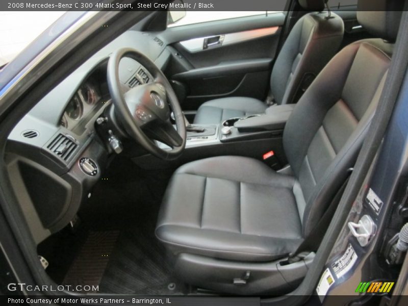Steel Grey Metallic / Black 2008 Mercedes-Benz C 300 4Matic Sport