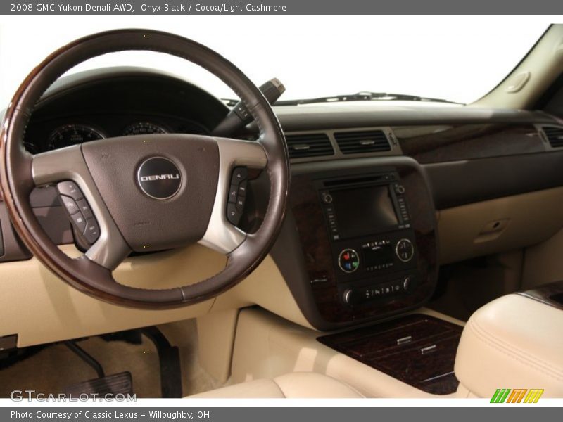 Onyx Black / Cocoa/Light Cashmere 2008 GMC Yukon Denali AWD
