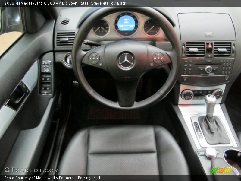 Steel Grey Metallic / Black 2008 Mercedes-Benz C 300 4Matic Sport