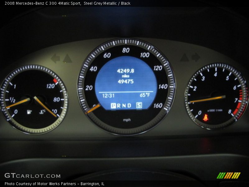 Steel Grey Metallic / Black 2008 Mercedes-Benz C 300 4Matic Sport