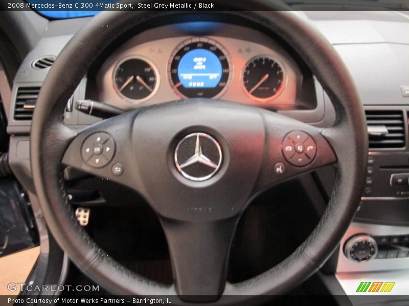 Steel Grey Metallic / Black 2008 Mercedes-Benz C 300 4Matic Sport