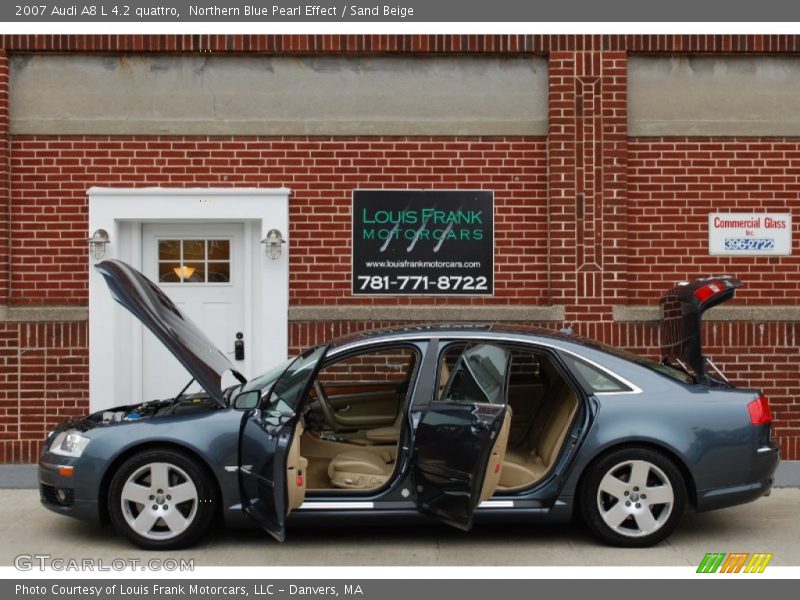 Northern Blue Pearl Effect / Sand Beige 2007 Audi A8 L 4.2 quattro