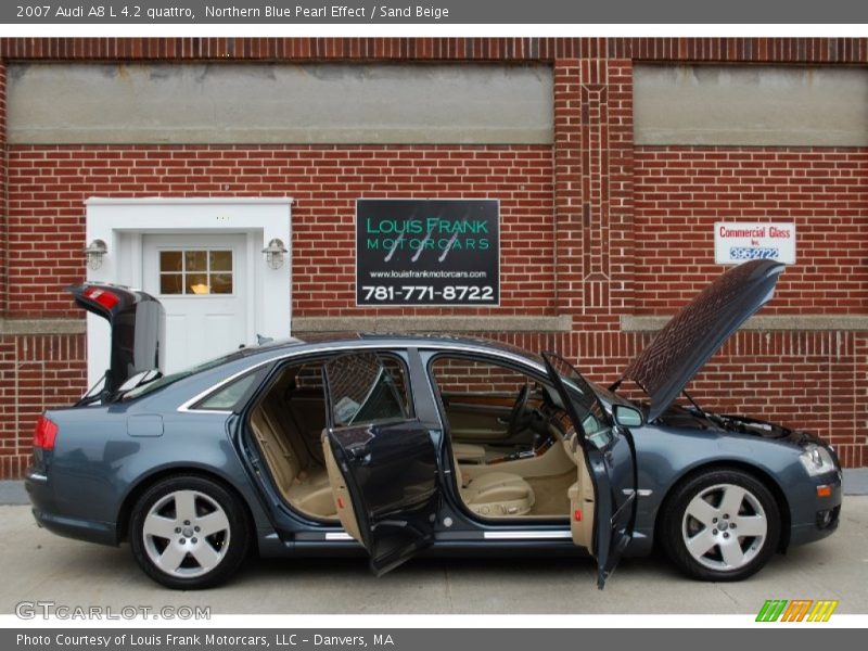 Northern Blue Pearl Effect / Sand Beige 2007 Audi A8 L 4.2 quattro