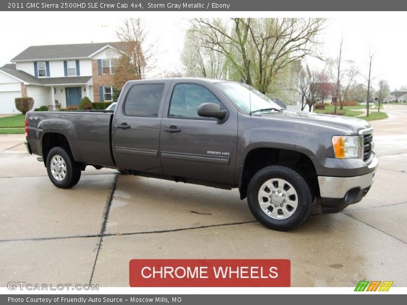 Storm Gray Metallic / Ebony 2011 GMC Sierra 2500HD SLE Crew Cab 4x4