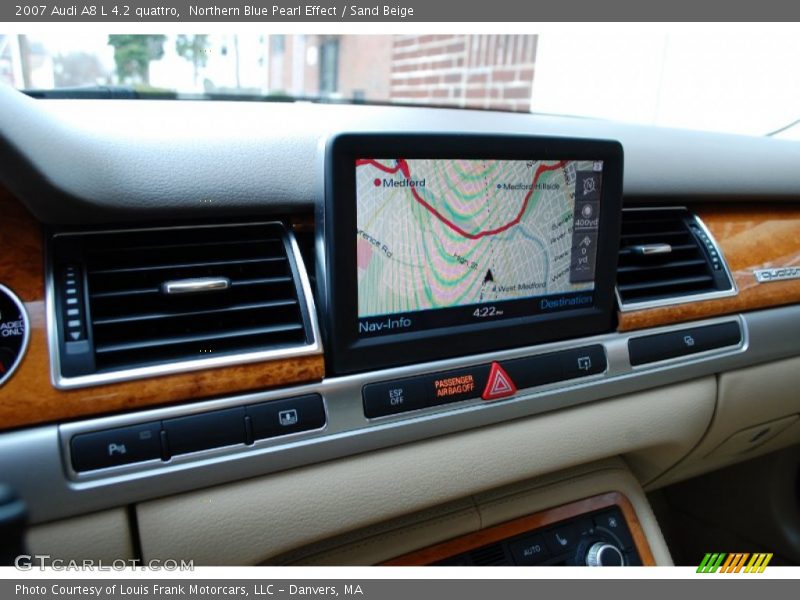 Northern Blue Pearl Effect / Sand Beige 2007 Audi A8 L 4.2 quattro