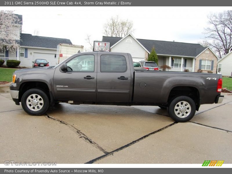 Storm Gray Metallic / Ebony 2011 GMC Sierra 2500HD SLE Crew Cab 4x4