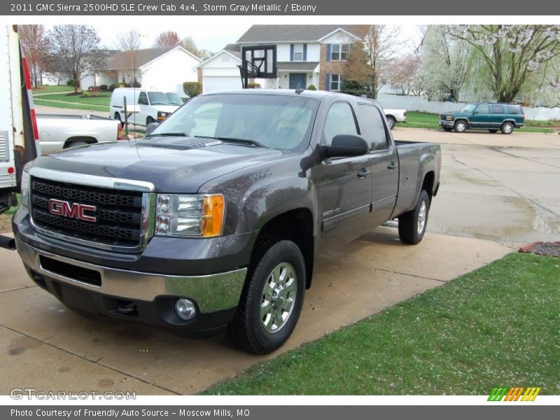 Storm Gray Metallic / Ebony 2011 GMC Sierra 2500HD SLE Crew Cab 4x4
