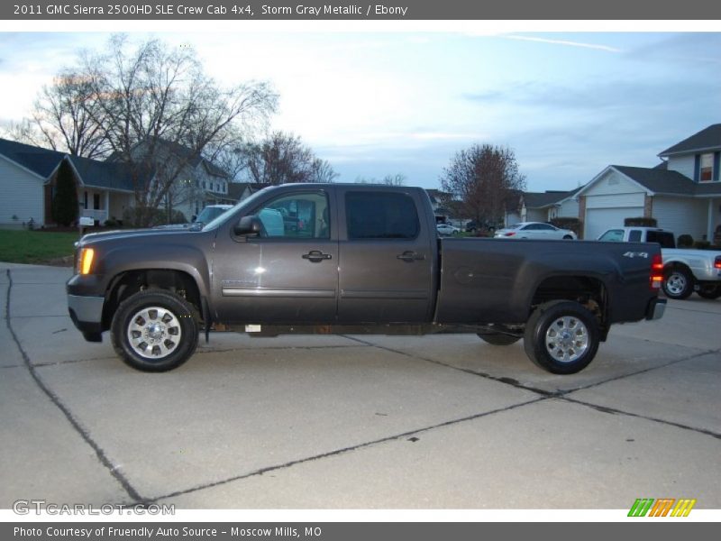 Storm Gray Metallic / Ebony 2011 GMC Sierra 2500HD SLE Crew Cab 4x4