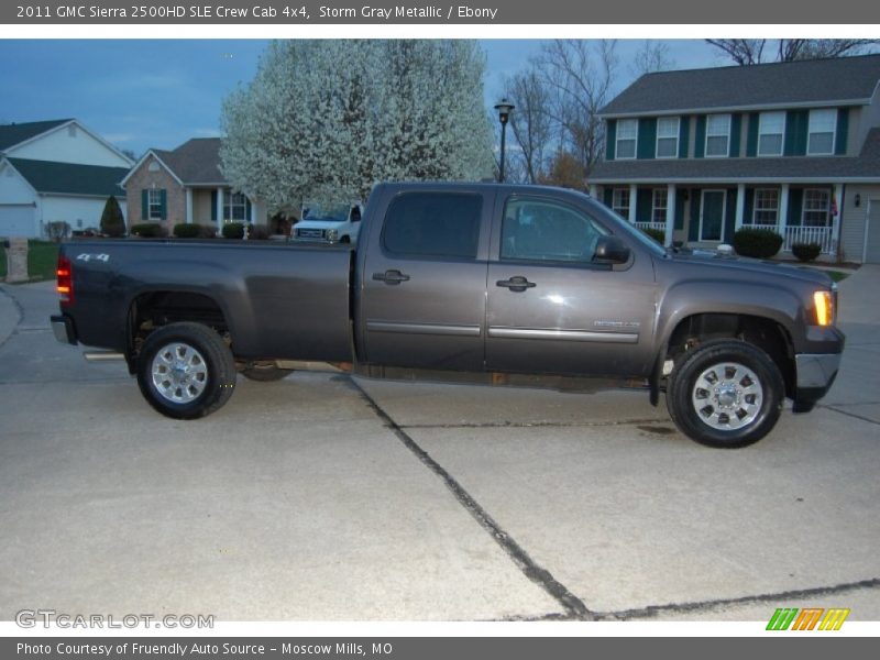 Storm Gray Metallic / Ebony 2011 GMC Sierra 2500HD SLE Crew Cab 4x4