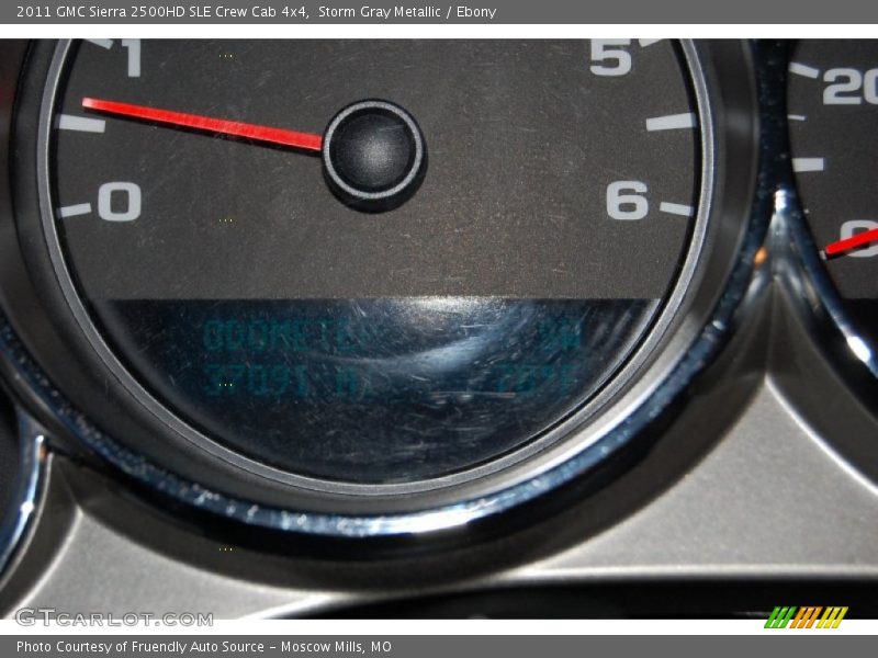 Storm Gray Metallic / Ebony 2011 GMC Sierra 2500HD SLE Crew Cab 4x4