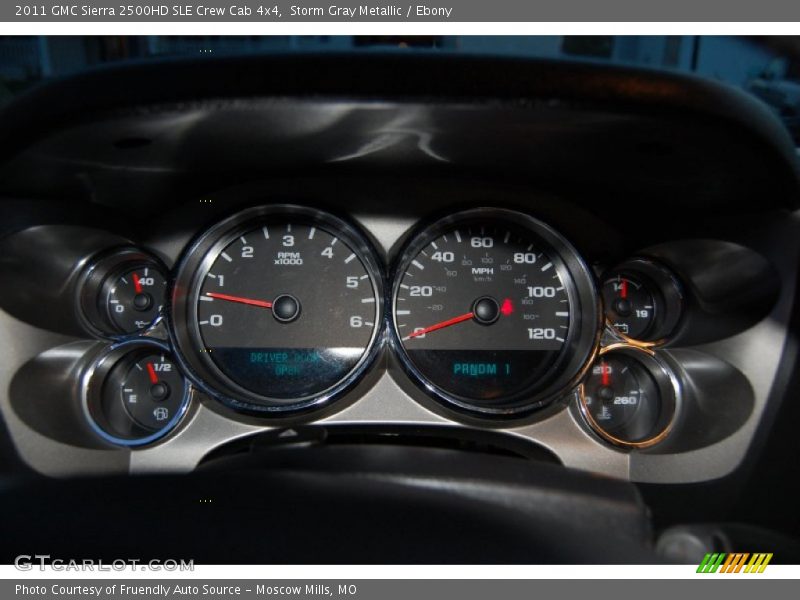 Storm Gray Metallic / Ebony 2011 GMC Sierra 2500HD SLE Crew Cab 4x4