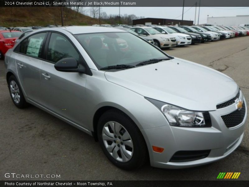Silver Ice Metallic / Jet Black/Medium Titanium 2014 Chevrolet Cruze LS