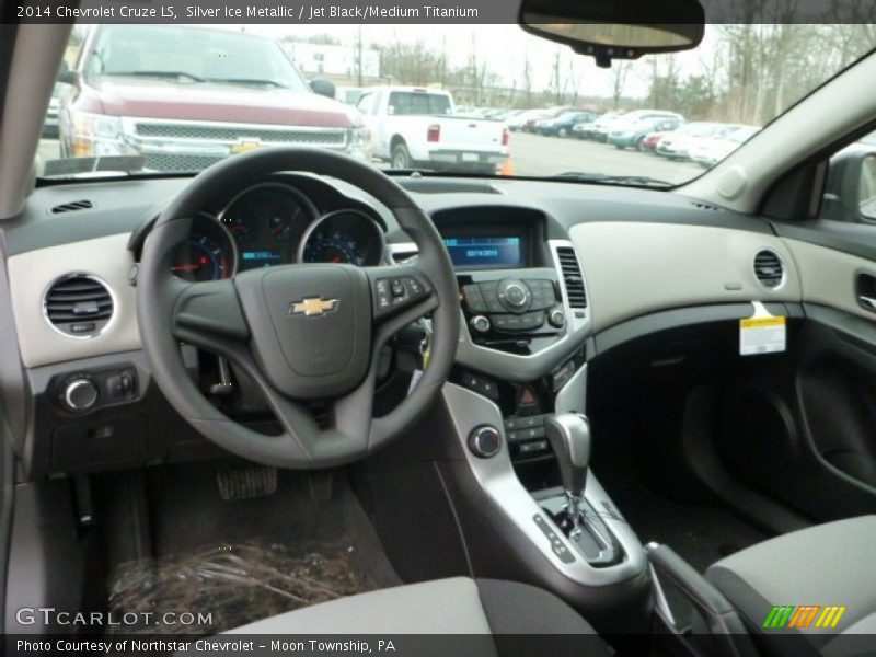 Silver Ice Metallic / Jet Black/Medium Titanium 2014 Chevrolet Cruze LS
