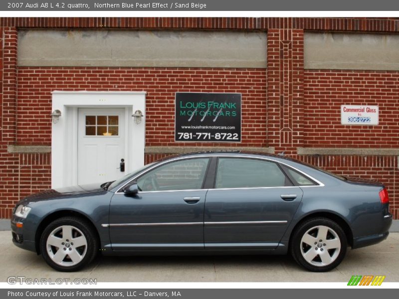 Northern Blue Pearl Effect / Sand Beige 2007 Audi A8 L 4.2 quattro