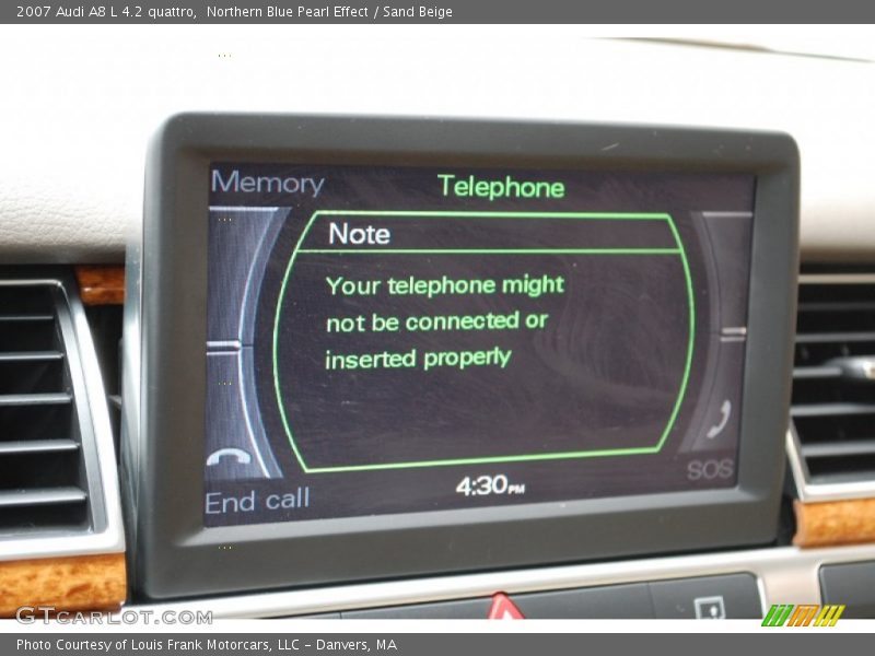 Northern Blue Pearl Effect / Sand Beige 2007 Audi A8 L 4.2 quattro