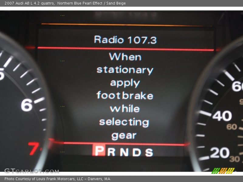 Northern Blue Pearl Effect / Sand Beige 2007 Audi A8 L 4.2 quattro