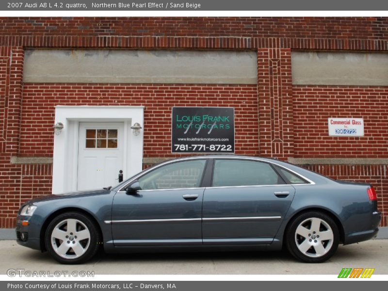 Northern Blue Pearl Effect / Sand Beige 2007 Audi A8 L 4.2 quattro