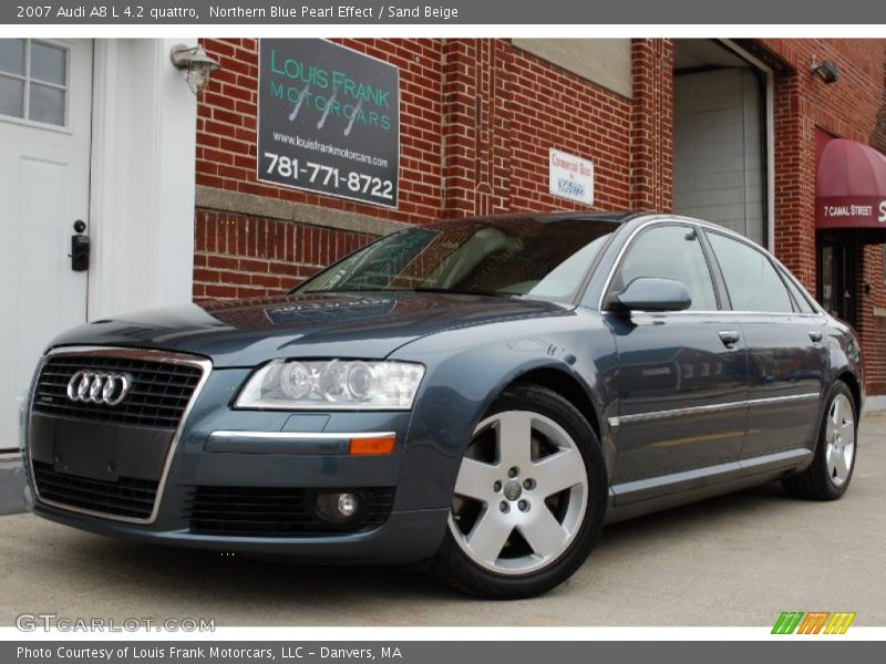 Northern Blue Pearl Effect / Sand Beige 2007 Audi A8 L 4.2 quattro
