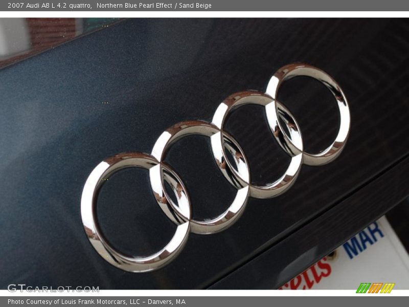 Northern Blue Pearl Effect / Sand Beige 2007 Audi A8 L 4.2 quattro