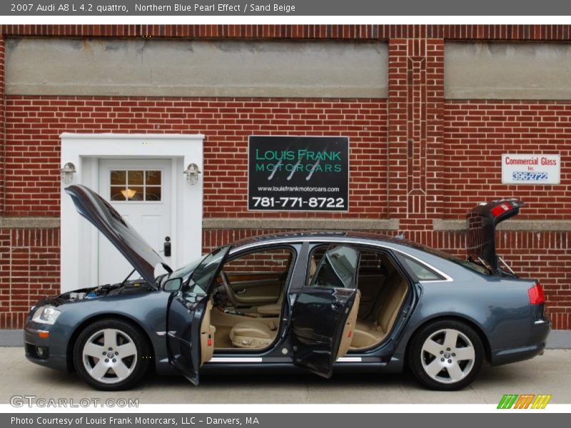 Northern Blue Pearl Effect / Sand Beige 2007 Audi A8 L 4.2 quattro