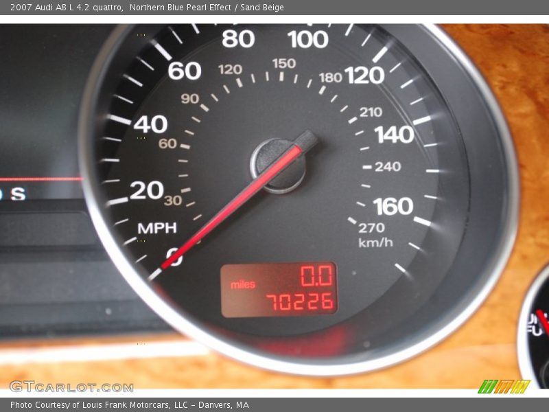 Northern Blue Pearl Effect / Sand Beige 2007 Audi A8 L 4.2 quattro