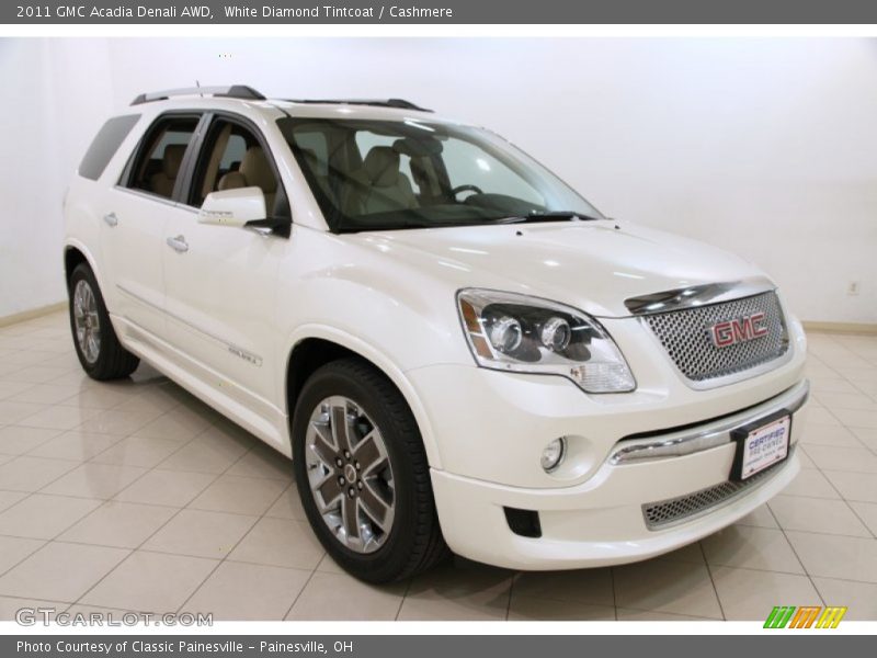 White Diamond Tintcoat / Cashmere 2011 GMC Acadia Denali AWD