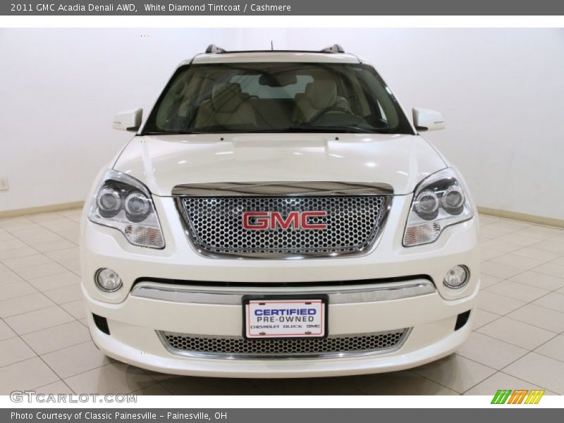 White Diamond Tintcoat / Cashmere 2011 GMC Acadia Denali AWD