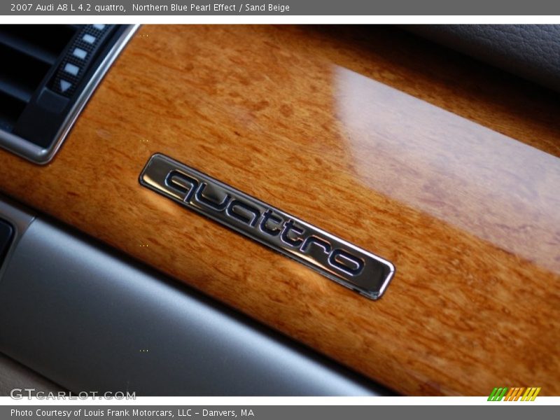 Northern Blue Pearl Effect / Sand Beige 2007 Audi A8 L 4.2 quattro