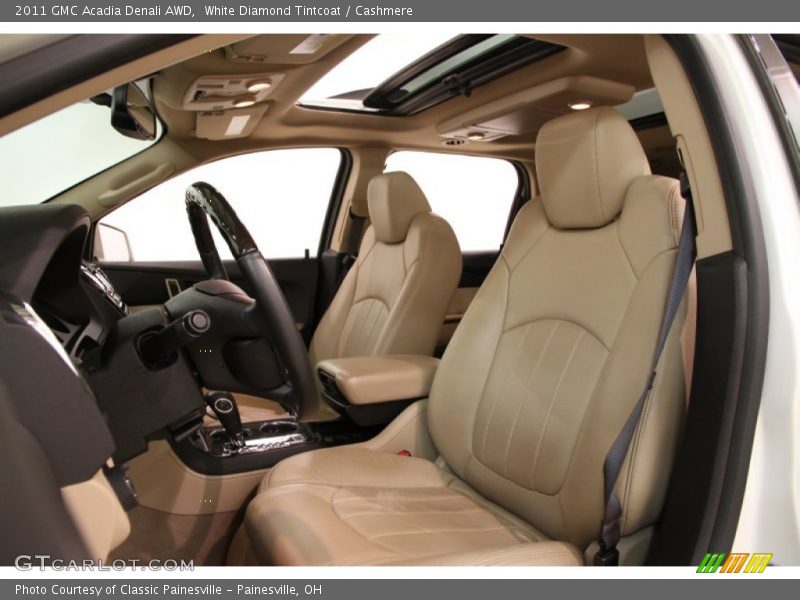 White Diamond Tintcoat / Cashmere 2011 GMC Acadia Denali AWD